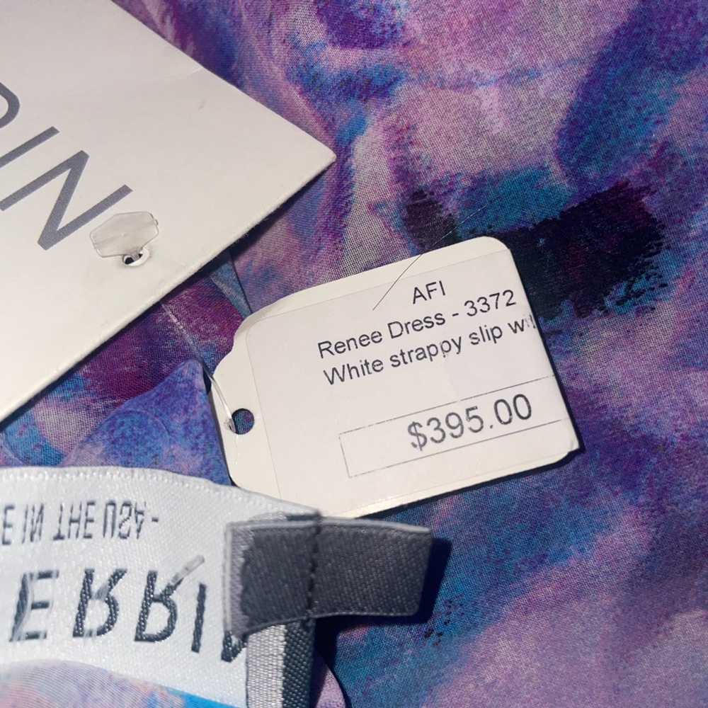Silk Floral Print Dress Shirt With Ties & Cutout In The Back By Abi Ferrin New - Picture 16 of 16